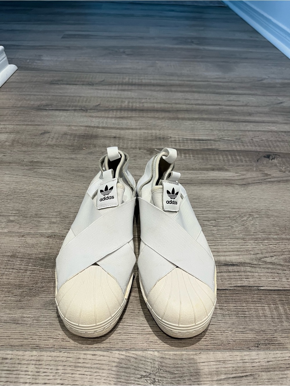 adidas Women’s Slip-On Sneakers in Off-White/Cream